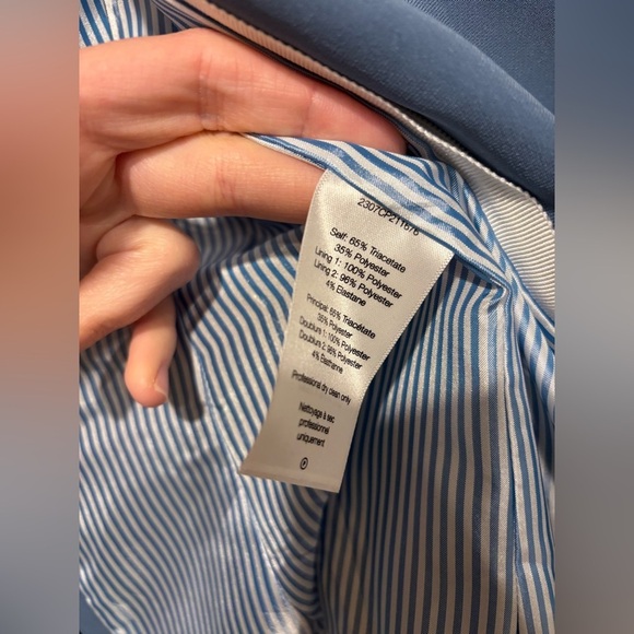 new Veronica Beard gail dickey blazer in lagoon medium blue with silver buttons - Picture 9 of 9